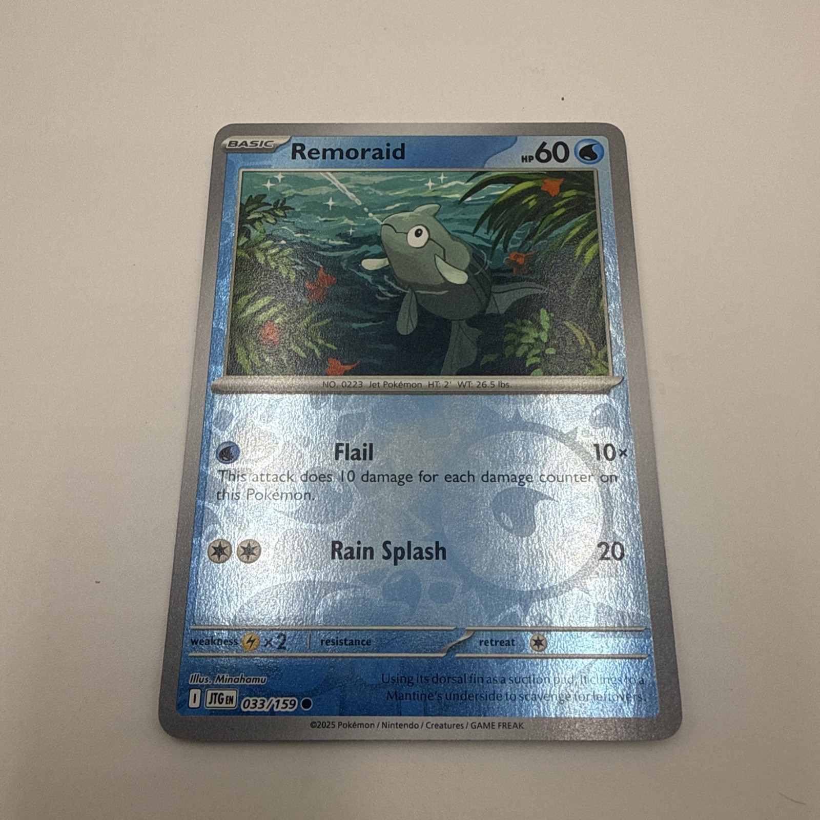 Pokémon TCG Remoraid 033/159 – SV09 Journey Together Reverse Holo Pack Fresh NM
