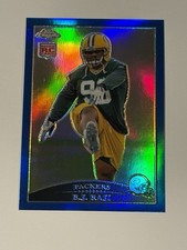 2009 Topps Chrome BJ RAJI RC BLUE REFRACTOR Green Bay Packers