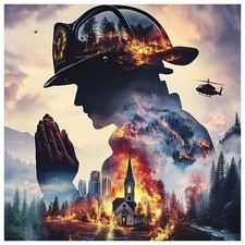 Diamond Art Kits for Adults, Firefighters Diamond Painting Kits for Beginner, 5D