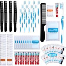 240 Pcs 48 Kit Personal Hygiene for Homeless Bulk Toiletry Supplies Basic Disp