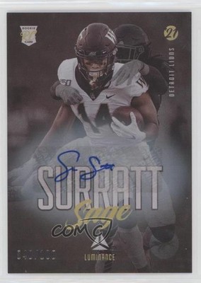 2021 Panini Luminance Gold 40/100 Sage Surratt #198 Rookie Auto RC rf2