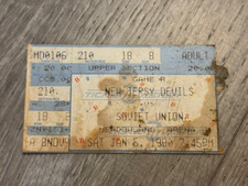 New Jersey Devils vs. Soviet Union Sat Jan 6th 1980 Ticket