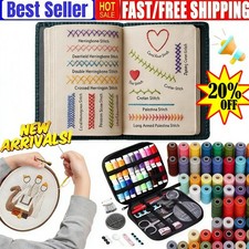 Embroidery Stitch Book Kit,2026 New Portable All Scenario Embroidery Stitch Book