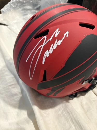 JOSH ALLEN SIGNED BUFFALO BILLS F/S RAVE Replica Helmet BECKETT Witness