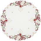 Weihnachten Plauener Stickerei Tischdecken Tischläufer Sterne Deckchen Rot Gold