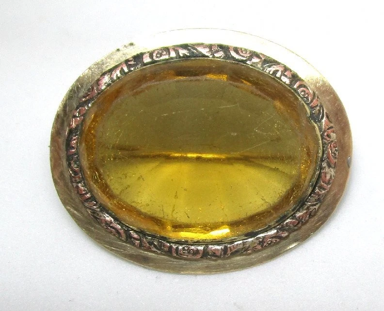 Broches y prendedores de oro amarillo y ámbar de 10 quilates de 8,7 gramos 1 1/4 Foto 2 de 3