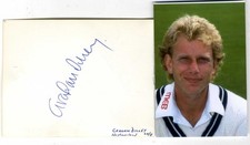 Graham Dilley, David Shepherd vintage signed page, Cricket