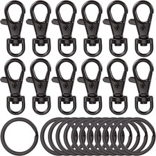 24pcs Metal Swivel Clasps Lanyard Snap Hook Premium Lobster Claw Clasp Keychain