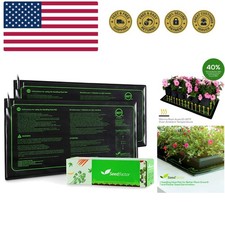 MET Certified 2 Pack Seedling Heat Mat, Waterproof Durable Germination Statio...