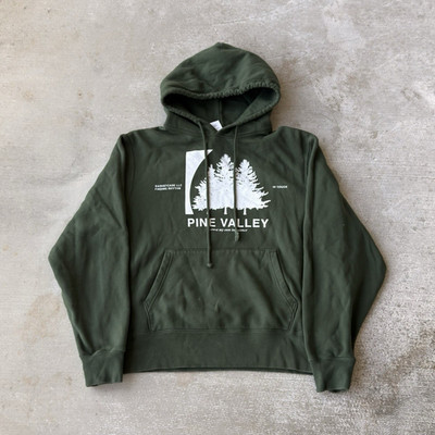 Basketcase Gallery Pine Valley Green Graphic Print Pullover Hoodie