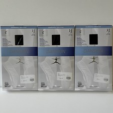  3 DANSKIN FOOTED Black TIGHTS STYLE-1331 Size C Ultra Shimmery  Soft SEALED 
