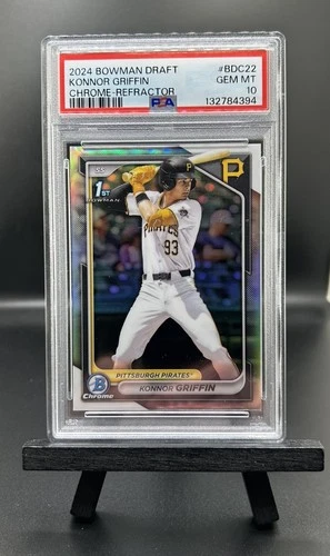 2024 Bowman Draft Konnor Griffin 1st Bowman Chrome Refractor PSA 10 GEM MINT