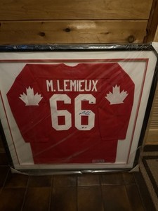 Mario Lemieux Canada Cup Jersey and game used stick