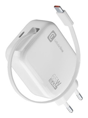 CellularLine USB Typ-C Travel Charger Roller 65W White (61288) #12585539