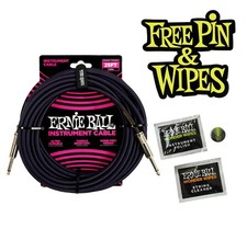 Ernie Ball Braided Instrument Cable Straight/Straight 25ft - Purple/Black