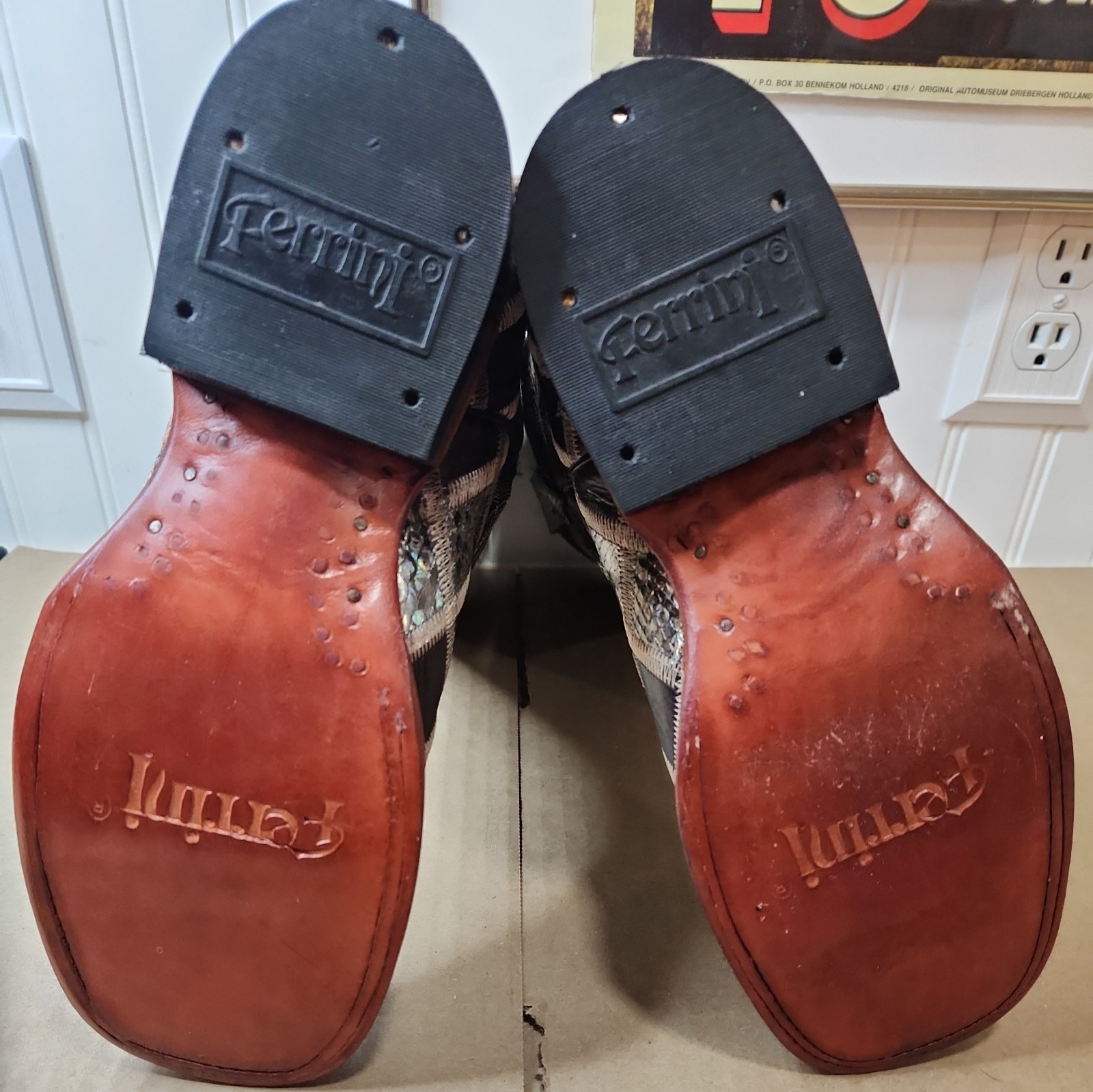 Ferrini Patchwork Embroidered Square Toe Cowboy  … - image 19