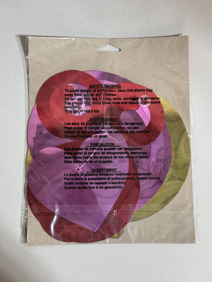 Valentine Hearts Gold Hanging Deluxe Dangler Valentines Day Hanging Decorations - Image 4 of 4