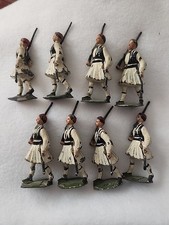 W. Britains - 8 Greek Evzones Articulating Soldiers