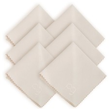 6 Pack Microfiber Cleaning Cloth for Glasses - 6 inches x 7 inches, White
