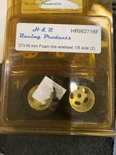 MSH-NEW H R Racing HRW2716F 27 x 16mm Foam Tire with Wheel 1/8 Axle 1:24 Slot