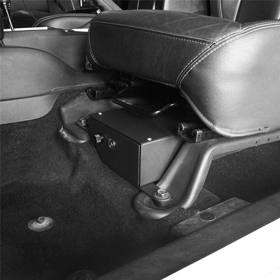Caja de seguridad debajo del asiento para Jeep Wrangler JK 07-10 2 PUERTAS y 07-18 4 puertas Foto 2 de 4