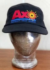 AXO SPORT Snapback Black Cotton Panel Adj. Snap Back Hat Cap *Note
