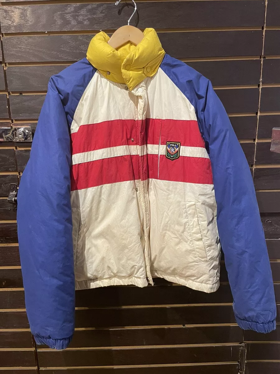 VTG Ralph Lauren Polo Uni Jacket Unicrest Down Puffer Coat Medium 90s 80s