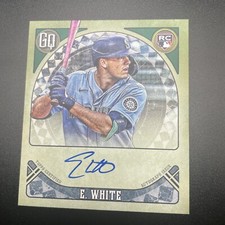 2021 Topps Gypsy Queen Evan White Mini Rookie Auto Green 53/99 SP! Mariners