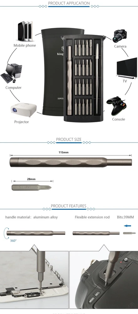 Magnetic Multi-Tool Screwdriver Bit Set for iPhone Galaxy Note Repair Y0.6 Y000
