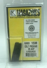 Colt Vest Pocket Prewar .25 ACP Blued Steel 6 Round Magazine Mag Triple K - 15M