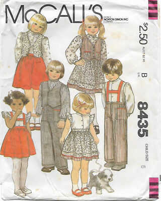 C215 McCALL'S 8435: CHILD'S MIX & MATCH SIZE 5 ONLY SEWING PATTERN