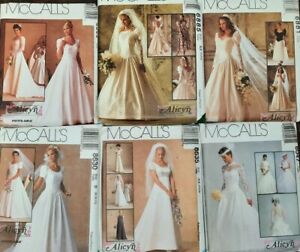 8047 8559 8635 8630 6885 6881 McCalls Formal Bridal 90/'s sewing patterns Alicyn