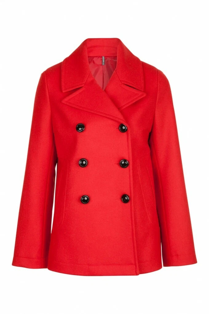 manteau caban rouge