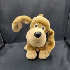 Tonka Pooch Patrol Dog Plush Brown Tan Angry Happy Face 1990 Vintage Stuffed Toy