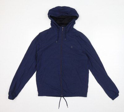 Penguin blaue Damen-Windbreakerjacke Größe S Reißverschluss - Kapuze, Unisex