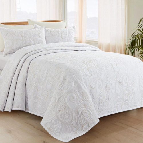 Oversized King Bedspread 128X120 Oversized King Quilt Set with 2 Pillow Shams f