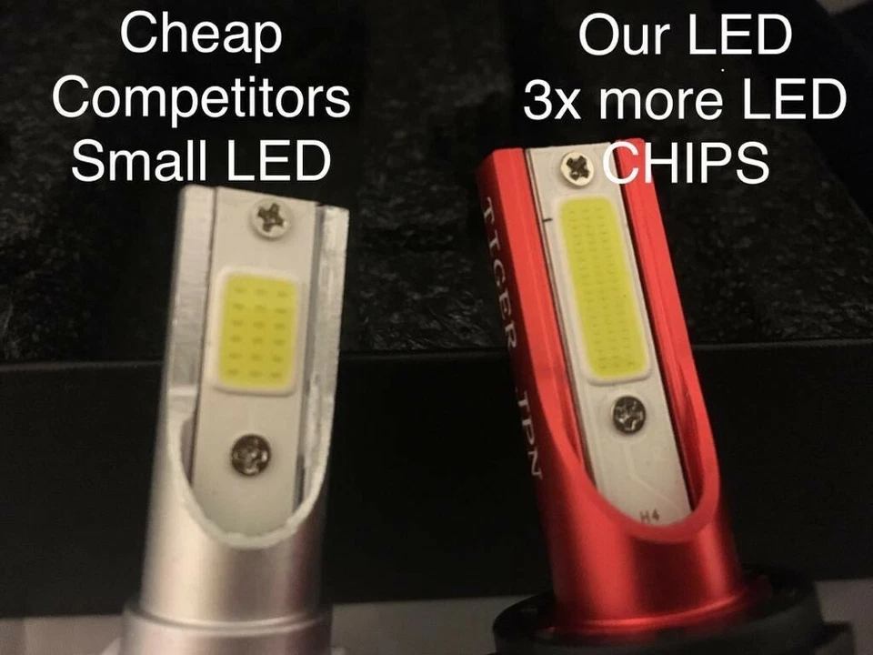 Lâmpadas de substituição de conversão de farol LED SUPER ROXO H4 9003 12000K KIT 12K - Imagem 3 de 4