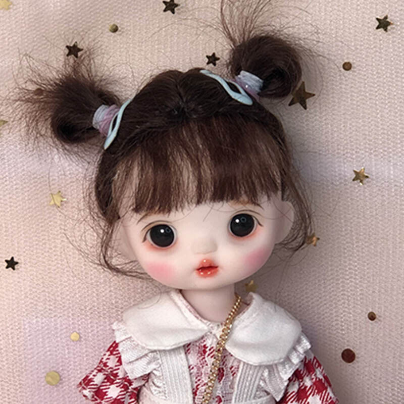 1/8 BJD Doll 16cm Girl Doll with Dress Shoes Wigs Face Makeup Cute ...