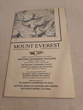 Vintage Collector's Map "Mount Everest"  By National Geographic Magazine