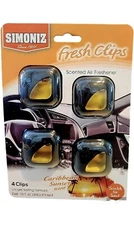 Simoniz Vent Clips - Caribbean Sunset Car Vent Clip Air Fresheners