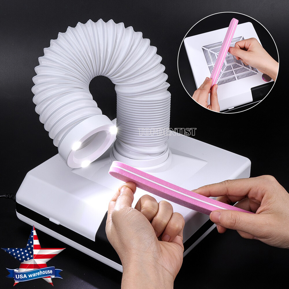 Nail Dust Collector 60Wレジンセット 60W Nail Dust Collector Dust Suction 3LEDs Vacuum Machine for
