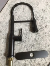 PROFLO Basque 1.5 GPM Single Hole Pre-Rinse Pull Down Kitchen Faucet PFXC5017MB