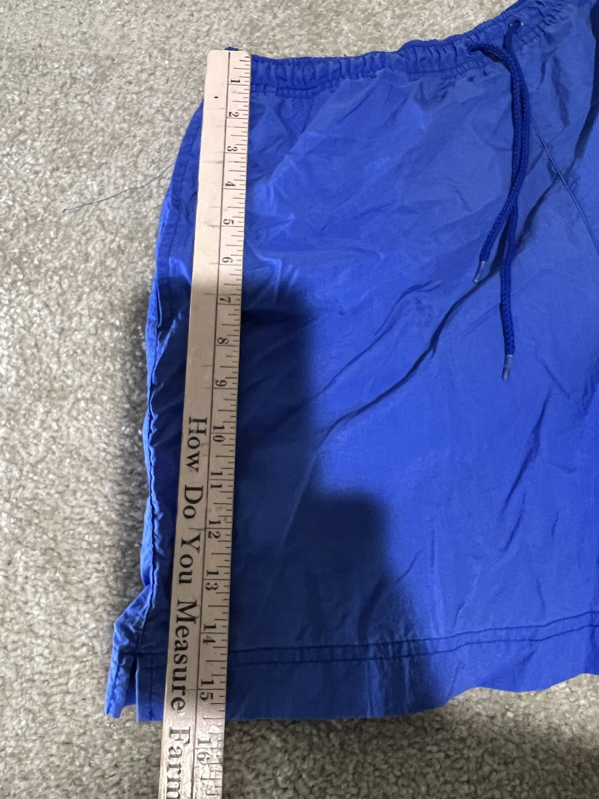 Vtg Nike Split Shorts. Solid Blue. Embroidered Lo… - image 8