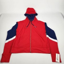 Tommy Hilfiger Sport Womens Hoodie Sweatshirt Full Zip Colorblock Size M NWT
