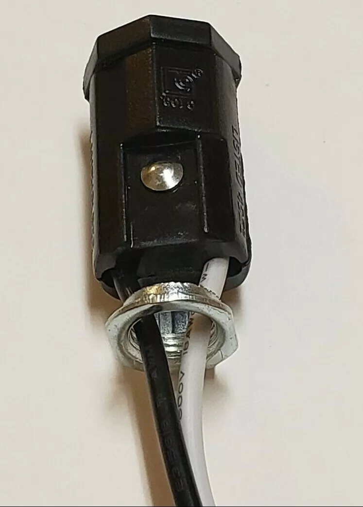Phenolic pigtail E12 candelabra lamp socket 1 8F hickey 12