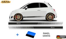 Seitenstreifen Aufkleber "500" Schriftzug passend für Fiat 500 30004