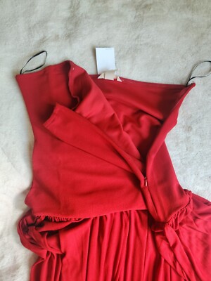 H&M bandeau long dress strapless maxi red Sz L BNWT | eBay H&M bandeau long dress strapless maxi red Sz L BNWT | eBay