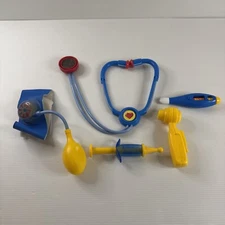Vintage Fisher Price Medical Dr Kit Pretend Play Doctor Nurse 5 Pieces