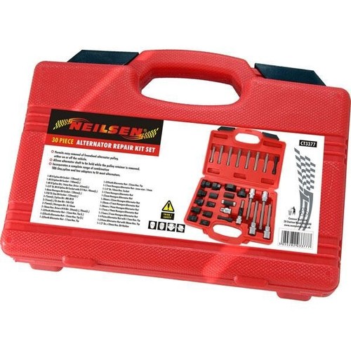 Set alternatore completo 30 pezzi frizione ruota libera puleggia strumento riparazione presa ct3377 - Foto 2 di 2