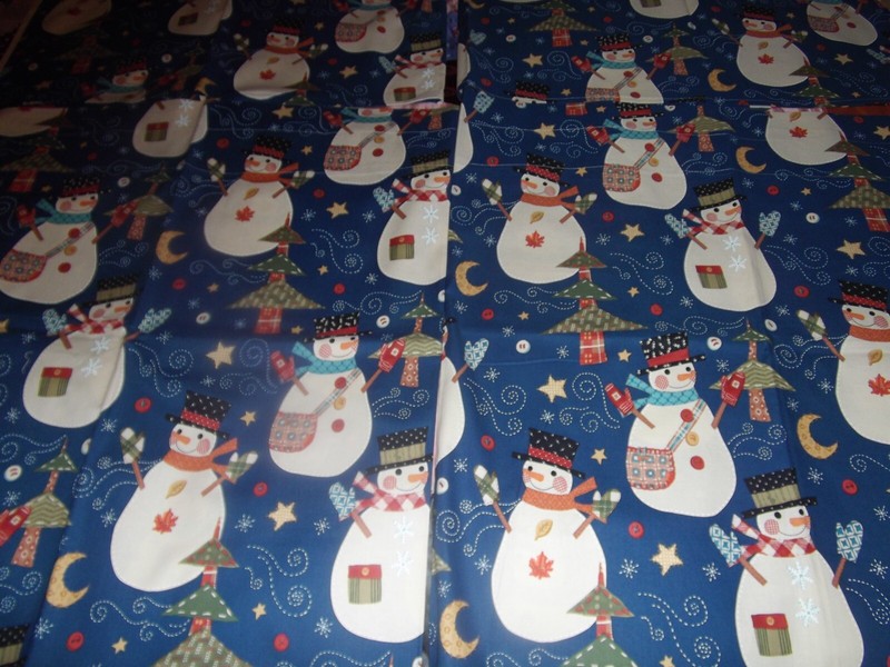 Snowman Curtains  ( 2 Tiers,  2 Panels)